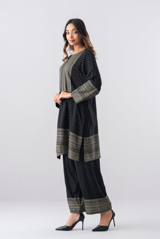 Relaxed Fit Printed Two-Piece Ethnic Set