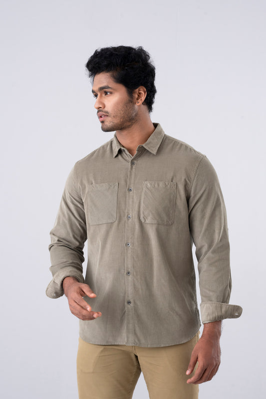 Regular Fit Corduroy Casual Shirt