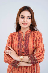 Long-Length Viscose Ethnic Kurta - One Piece