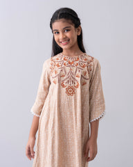 Girls' Embroidered Ethnic Kurti (2-4 Years)