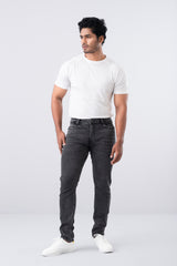 Tapered Fit Black Jeans