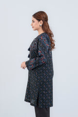 Digital Printed Lawn Kurta with Multicolor Tassels - One Piece