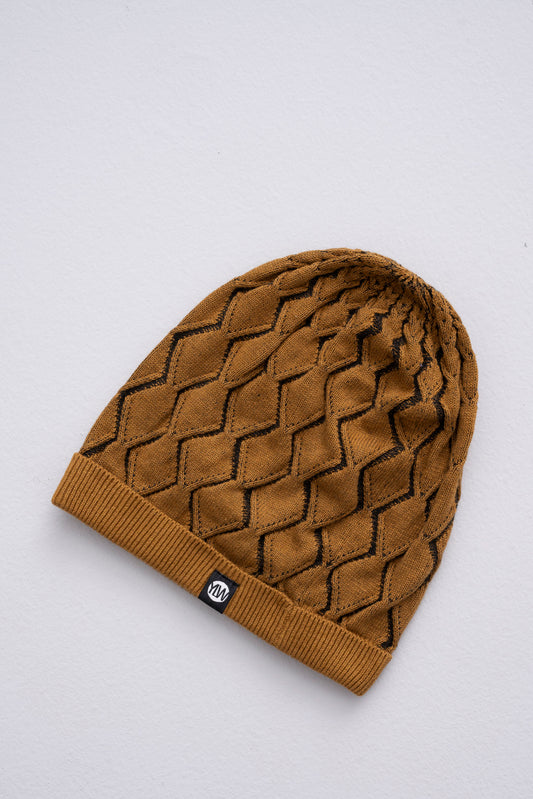 Diamond-Pattern Knit Cap