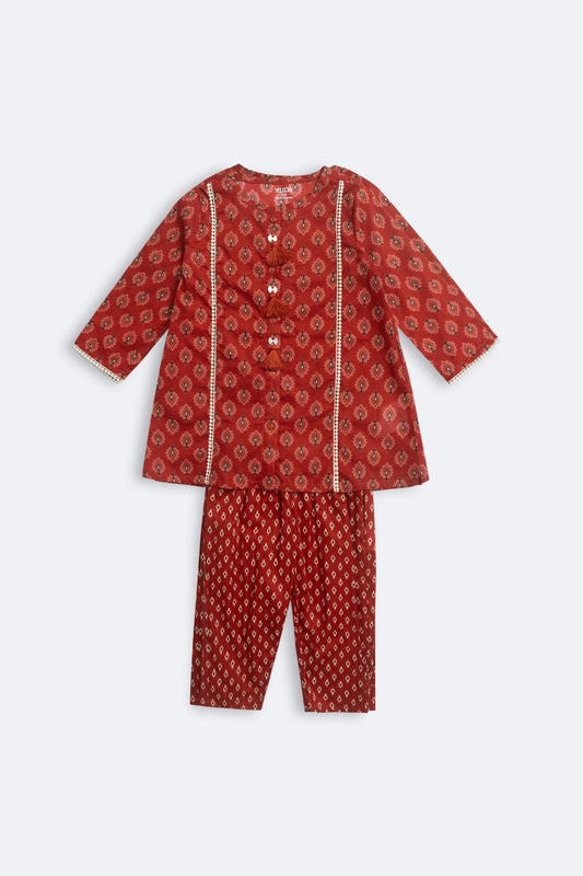 Newborn Girls' Ethnic Set (6-18 Months)