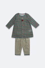 Newborn Girls' Ethnic Set (3-6 Months)