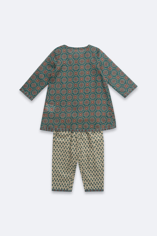 Newborn Girls' Ethnic Set (3-6 Months)