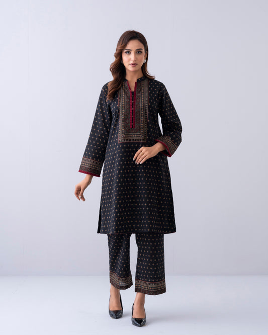 Relaxed Fit Printed Two-Piece Ethnic Set