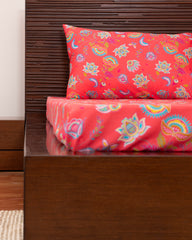 King-Size Bed Sheet - Multicolor Paisley