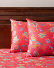 Queen-Size Bed Sheet - Multicolor Paisley