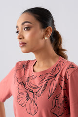 Regular Fit Floral Print T-Shirt