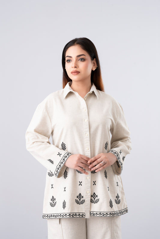 Relaxed Fit Embroidered Casual Shirt