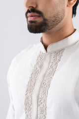 Regular Fit Embroidered Blended Fabric Formal Panjabi