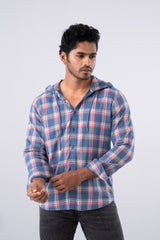 Regular Fit Hooded Casual Shirt