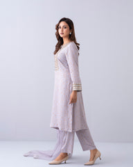 Smart Fit Embroidered Three-Piece Semi-Formal Ethnic Set