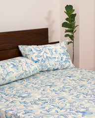 Queen-Size Bed Sheet - Power Blue