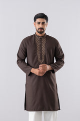 Regular Fit Embroidered Blended Fabric Formal Panjabi