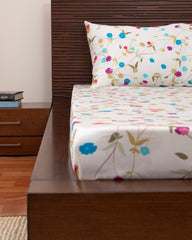 Queen-Size Bed Sheet - Multi Floral