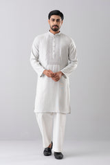 Regular Fit Embroidered Blended Fabric Formal Panjabi