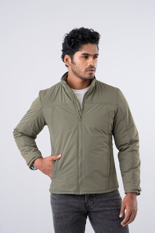Biker-Style Wind Cheater Jacket