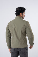 Biker-Style Wind Cheater Jacket