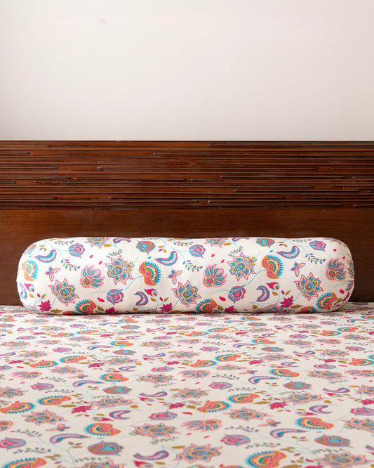 Bolster Cover - Multicolor Paisley