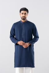 Regular Fit Embroidered Blended Fabric Formal Panjabi