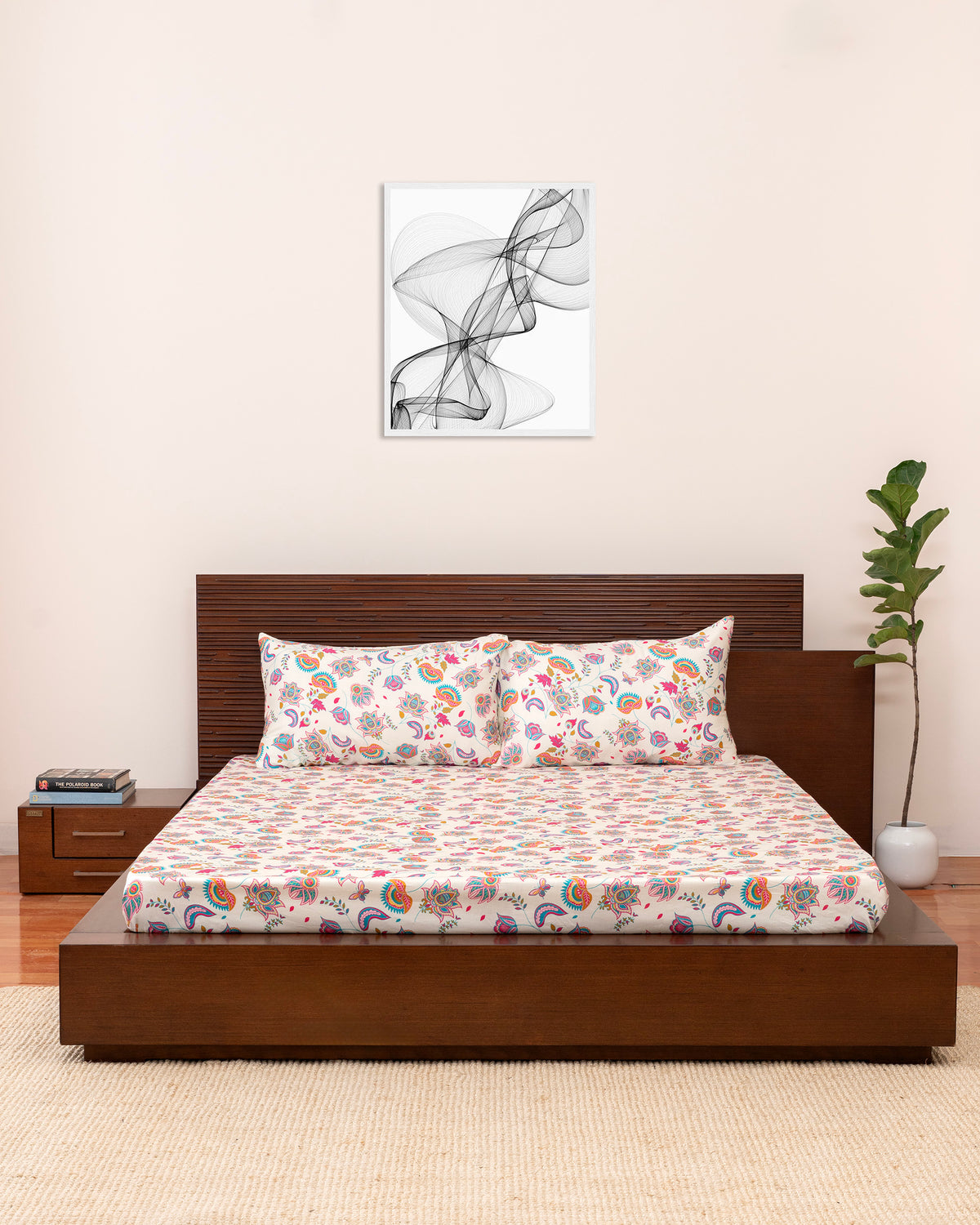 King-Size Bed Sheet - Multicolor Paisley