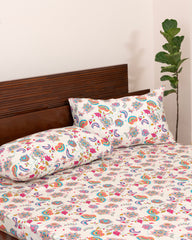 Queen-Size Bed Sheet - Multicolor Paisley