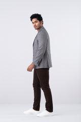 Yarn-Dyed Dobby Checkered Blazer