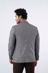 Yarn-Dyed Dobby Checkered Blazer