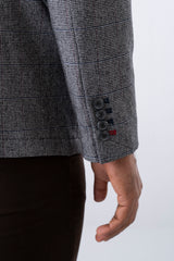 Yarn-Dyed Dobby Checkered Blazer