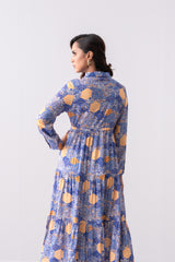 Regular Fit Tiered Long Dress - Mystika