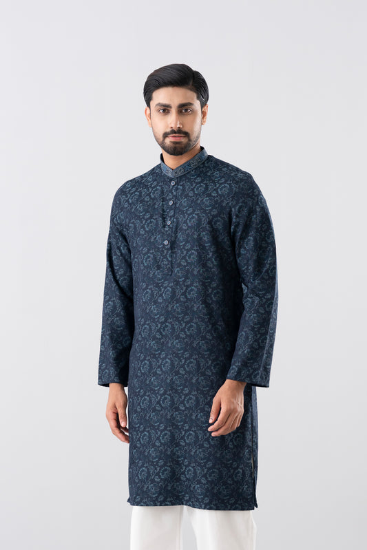 Regular Fit Embroidered Semi-Formal Panjabi