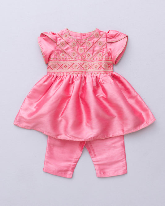 Newborn Girls' Ethnic Partywear Set (6-18 Months)