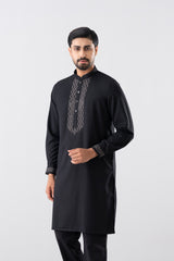 Regular Fit Embroidered Blended Fabric Formal Panjabi