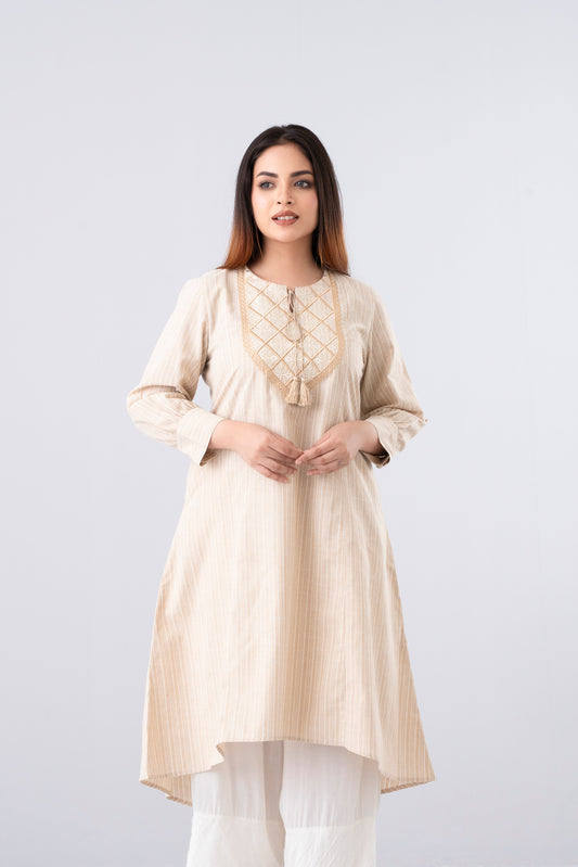 Smart Fit Embroidered Ethnic Kurta