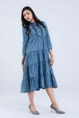 Stone-Wash Cotton Denim Dress