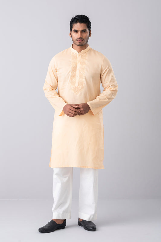 Regular Fit Embroidered Semi-Formal Panjabi