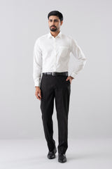 Slim Fit Solid Dyed Dobby Weave Templeton Formal Shirt