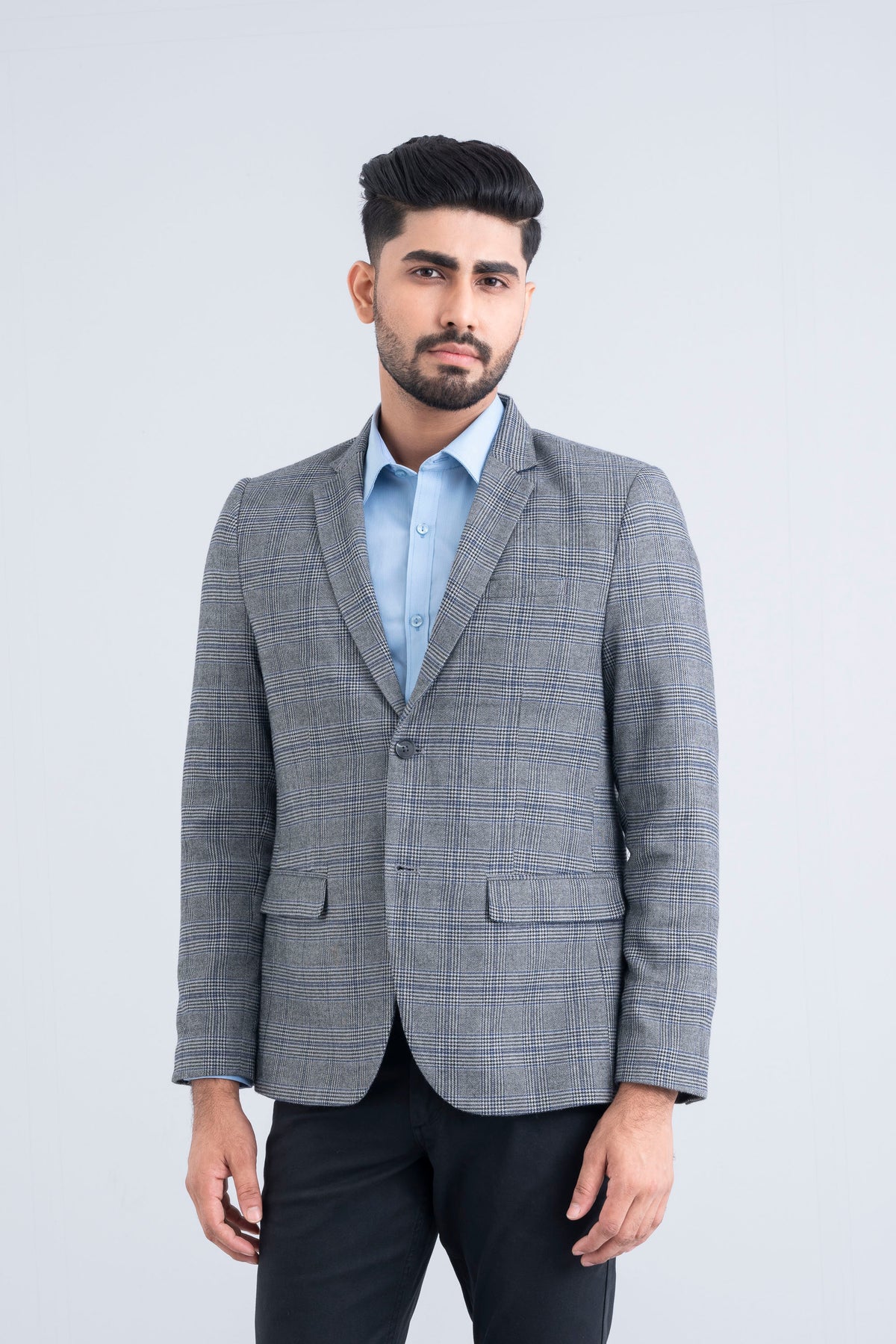 Classic Checkered Blazer