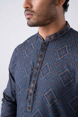 Regular Fit Embroidered Semi-Formal Panjabi