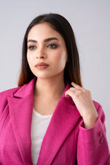 Regular Fit Double-Breasted Knit Blazer