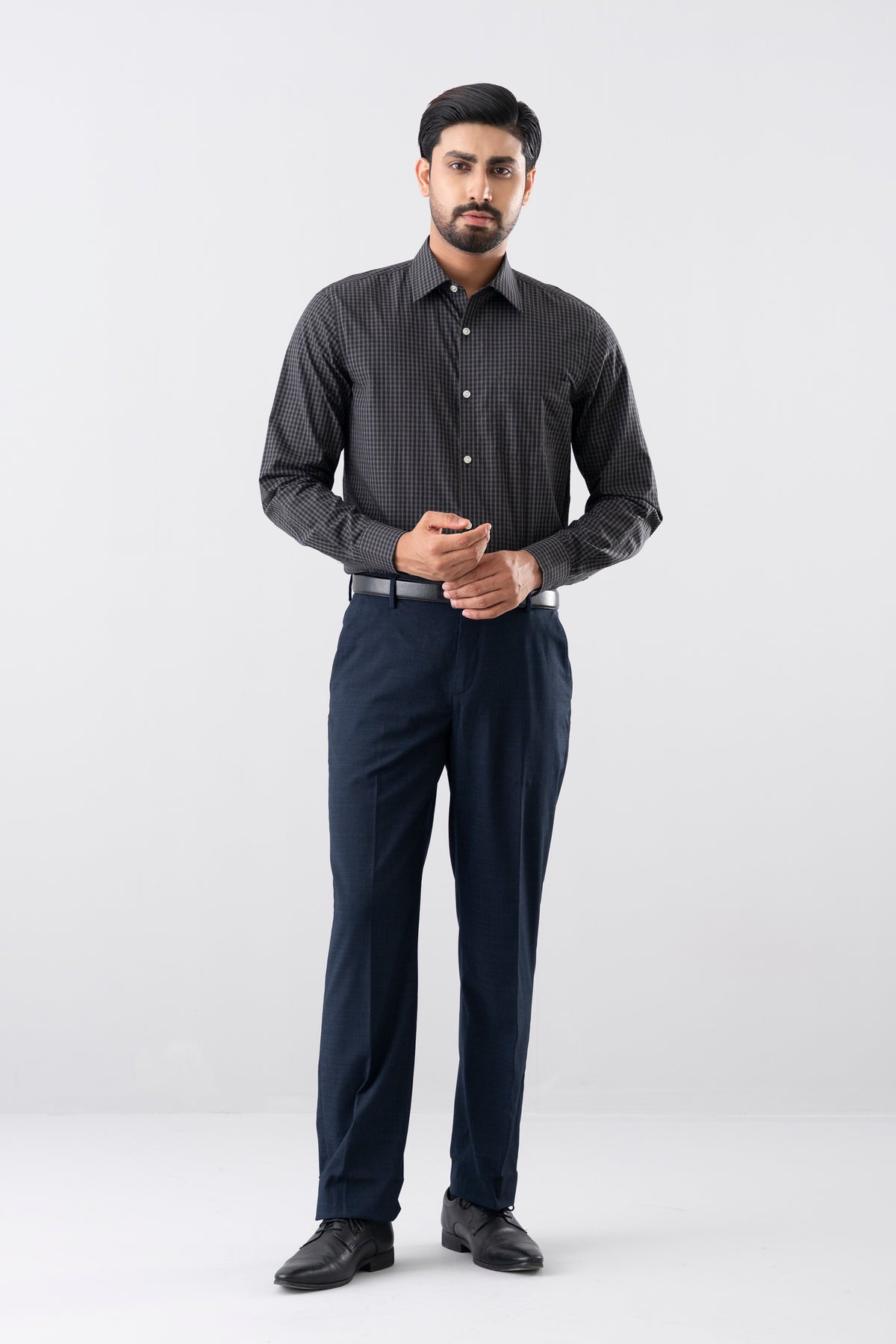 Regular Fit Subtle Gingham Check Formal Shirt