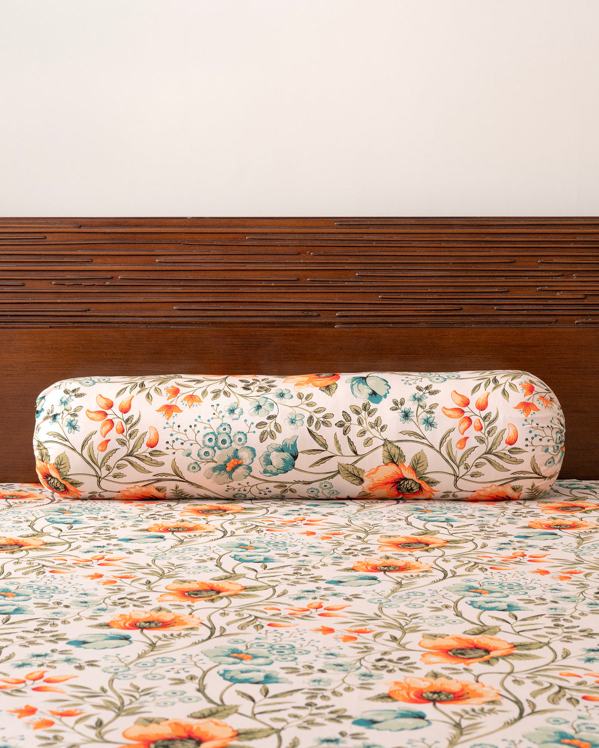 Bolster Cover - Coral Orange