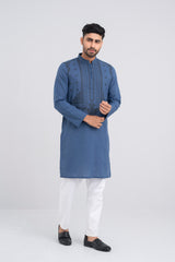 Cotton and Linen-Blended Panjabi