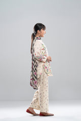 Relaxed Fit Printed Three-Piece Princess Lawn with Chiffon Dupatta (10-14 Years)