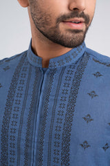 Cotton and Linen-Blended Panjabi
