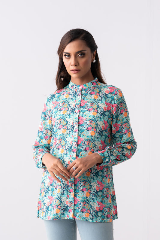 Mid-Length Floral Fashion Top - Mystika