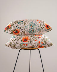Queen-Size Bed Sheet - Coral Orange