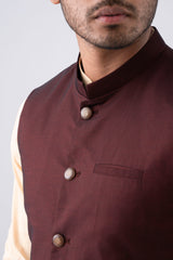 Regular Fit Embroidered Semi-Formal Waistcoat